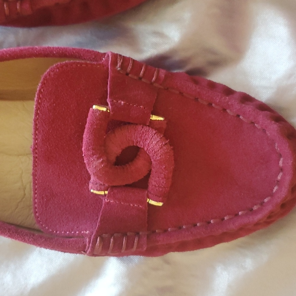 🔥Sale New Antonio Melani Burgundy Suede Driving Moccasins Size 8.5 - Picture 6 of 10